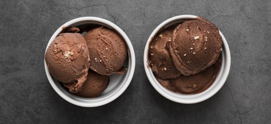 Dark chocolate sorbet